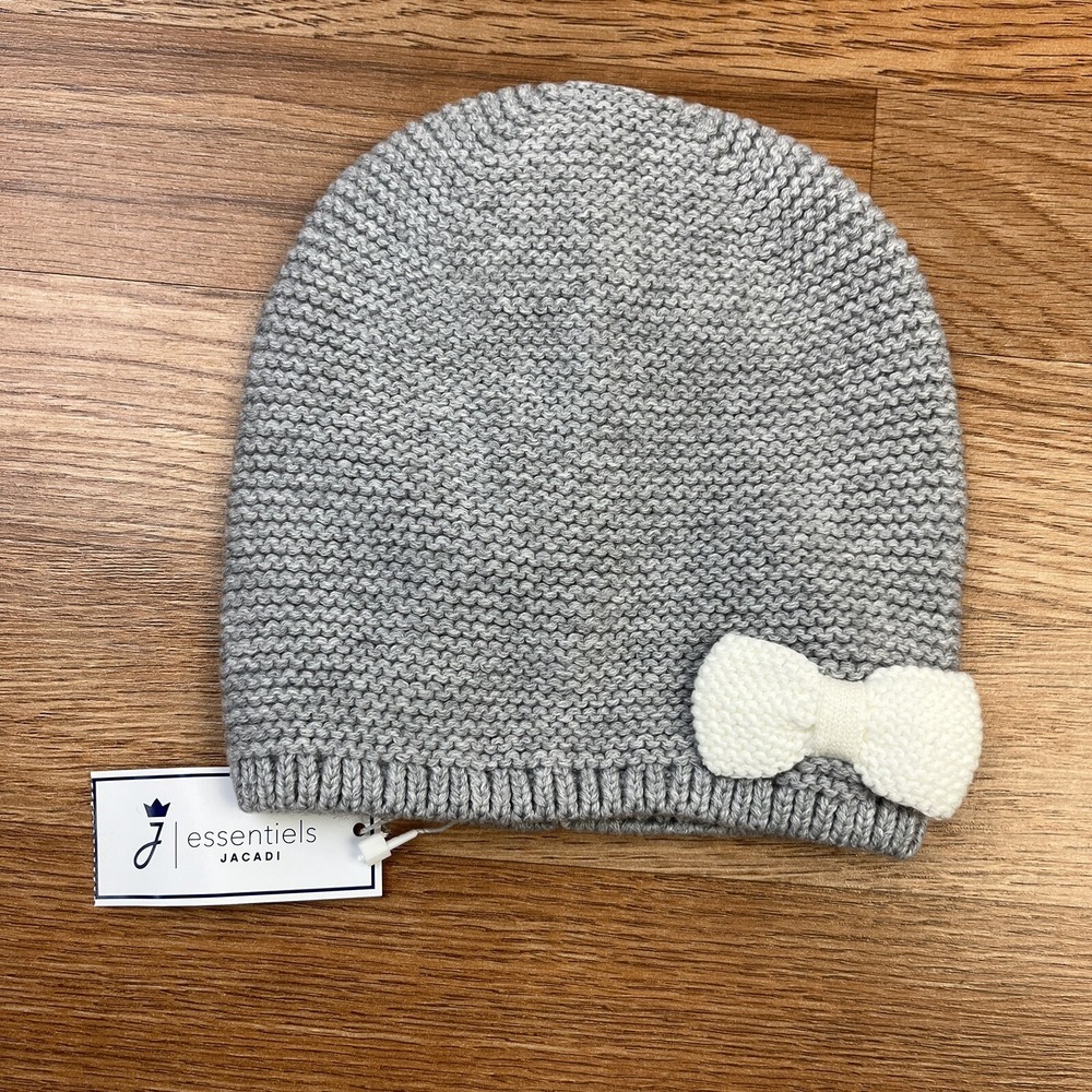 Jacadi Essentials Cashmere Blend‎ Infant Girls Bonnet Hat Gray Size 49 (12mos)